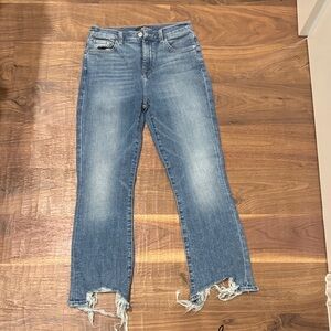 7 For All Mankind Blue Cropped Jeans